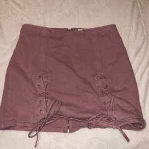 The impeccable pig tie up pink mini skirt